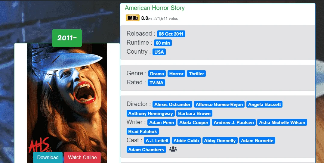 American Horror Story S01-S09 (2011–G-Drive )