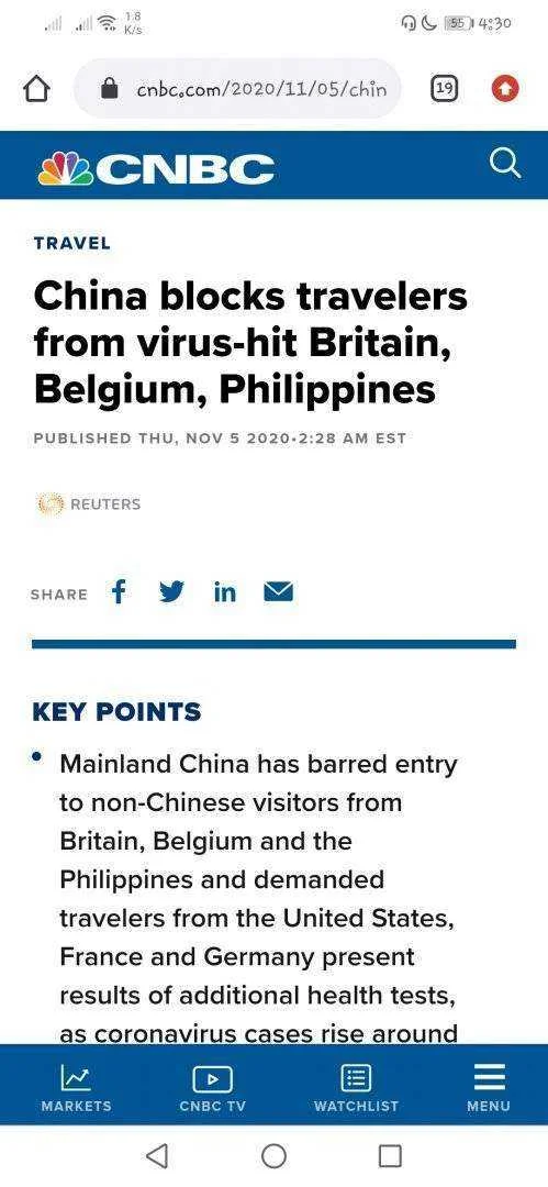 CHINA BLOCKS TRAVELERS FROM PHILIPPINES