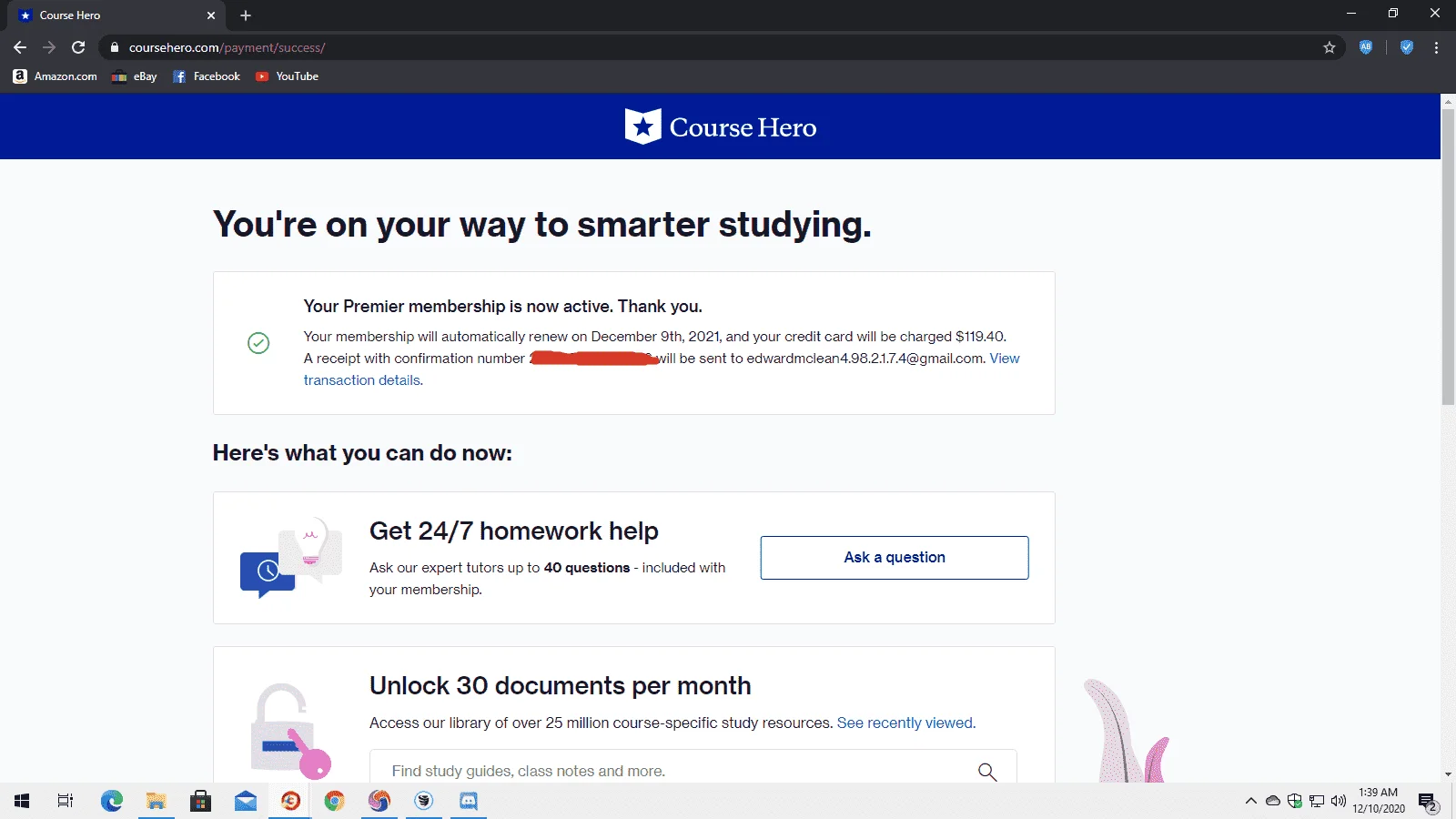 Coursehero 1 year pa unahan sa maka kuha