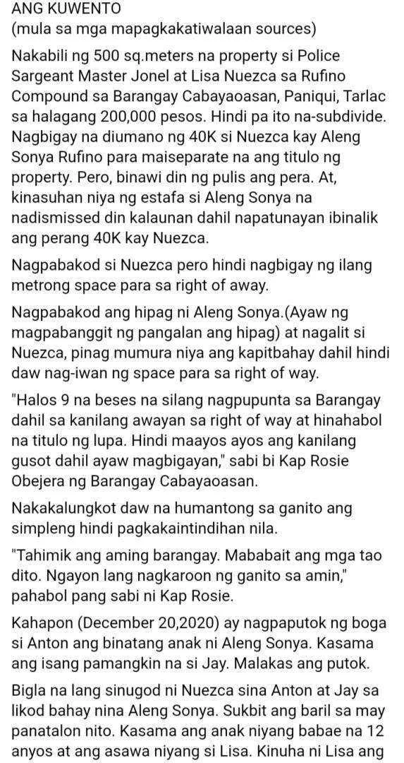 Storya sa likod ng pagpaslang
