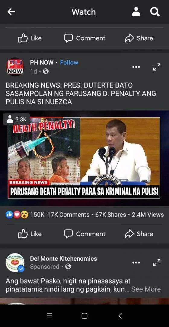 Death penalty for nuezca