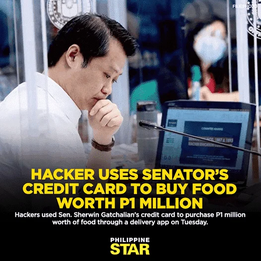 häçker uses senator's credit card.
