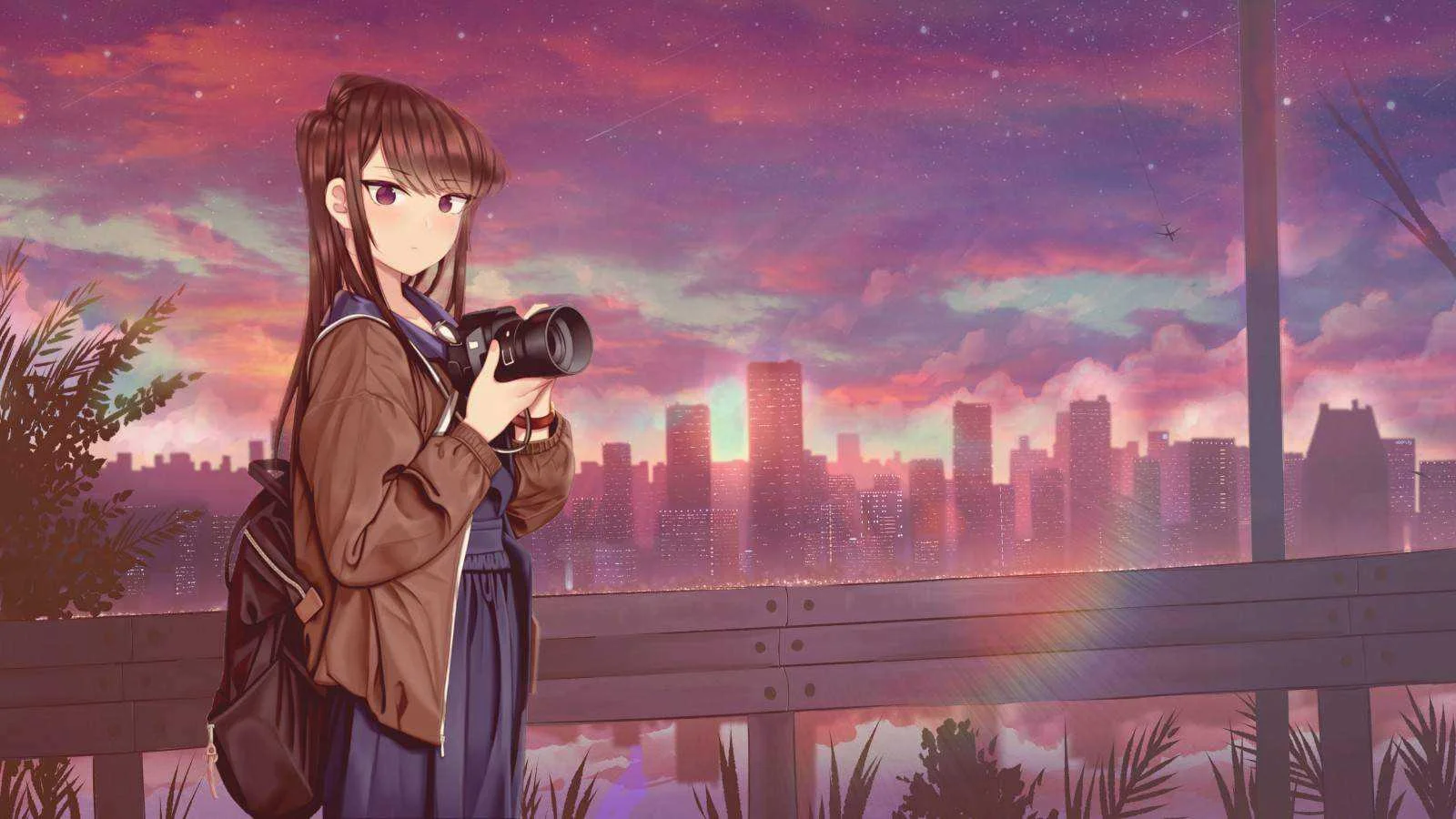 Komi_san_wa_Comyushou_desu_camera_outdoors_bag_sunset_bridge_cityscape-1899559.webp