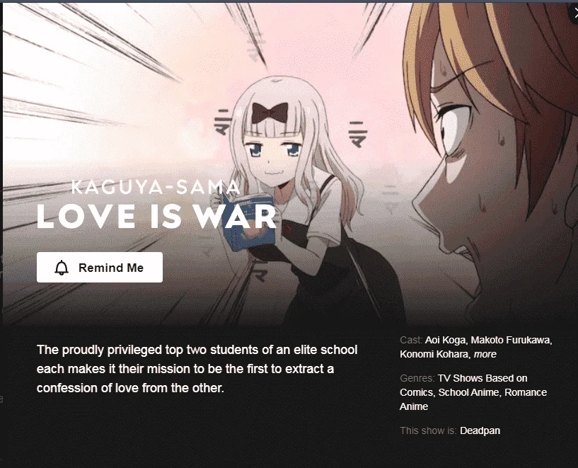 Love is war in neflix baket ganito sa netflix?
