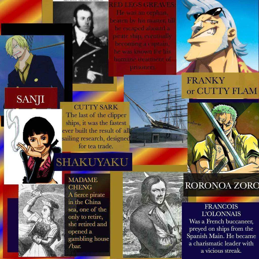 Sanji, Zoro, Franky & Shakuyaku Historical Connections