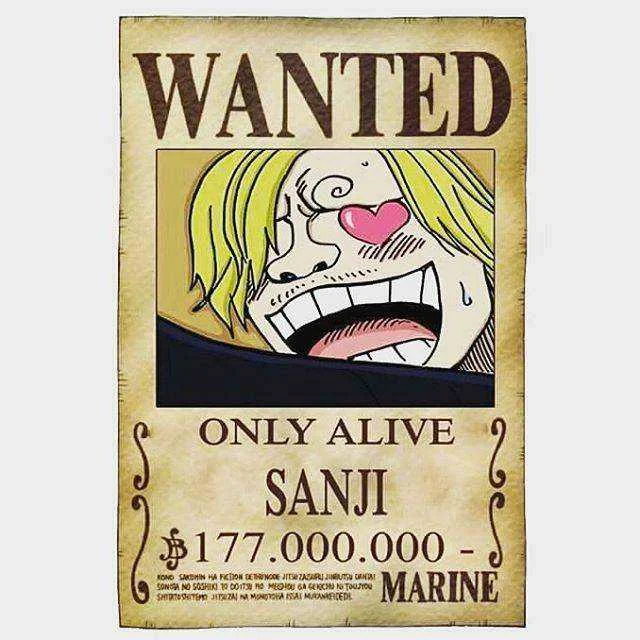 Why is Sanji wanted alive only? Choose 1 of these 13 Options!