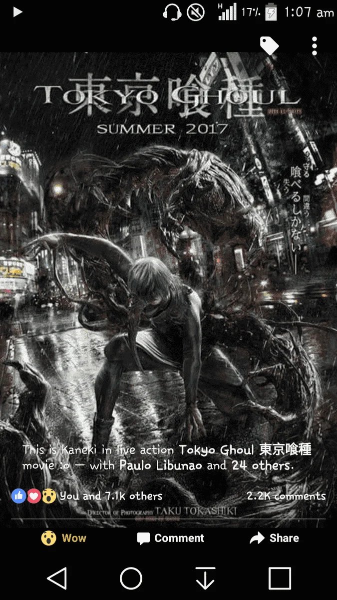 Tokyo ghoul live action?!
