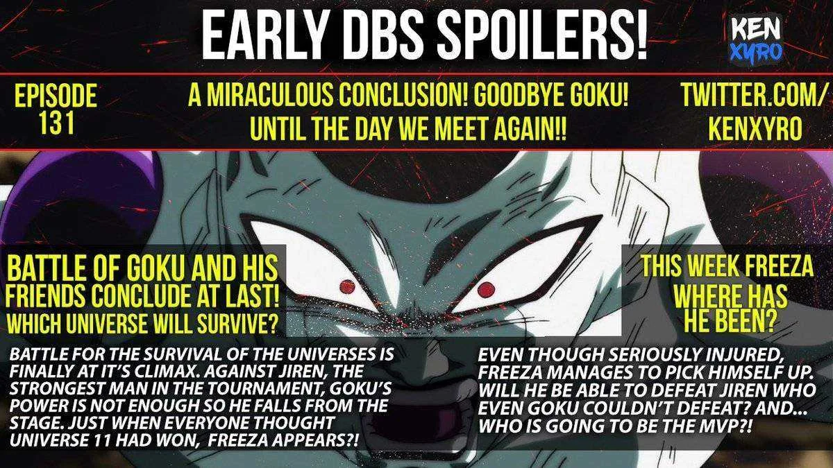 [updated] dragon ball super 130 & 131 spoilers