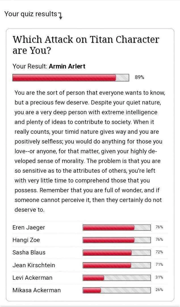 Which attack on titan character are you?