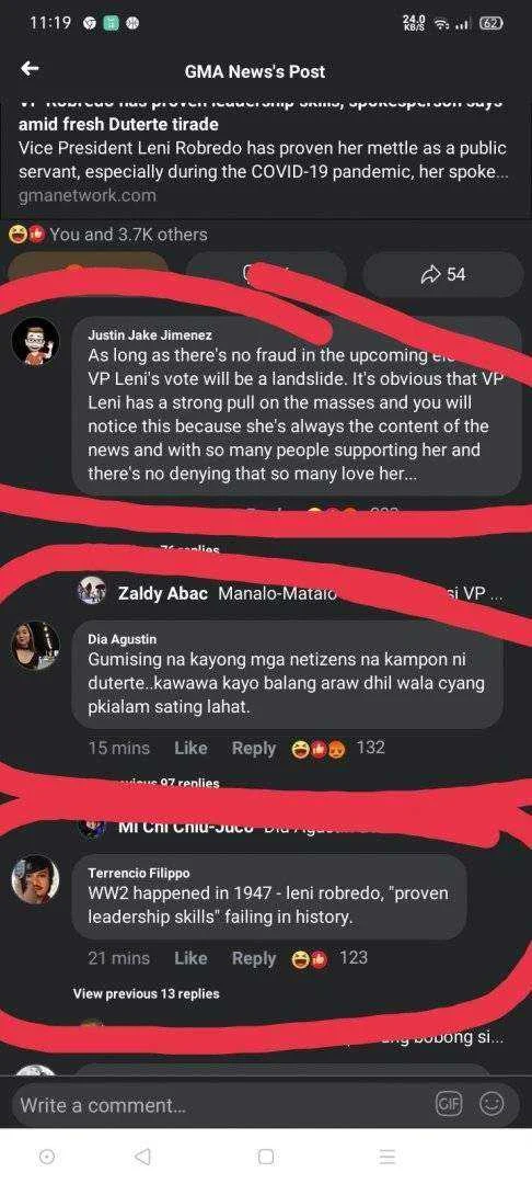 Napansin ko lahat ng supporters ni Leni Online karamihan Dummy Accounts