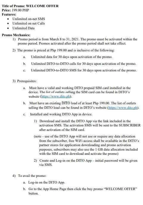 Dito Exclusive Promo News