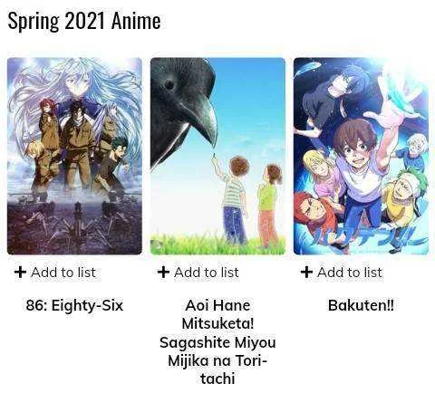 Upcoming Anime in April 2021