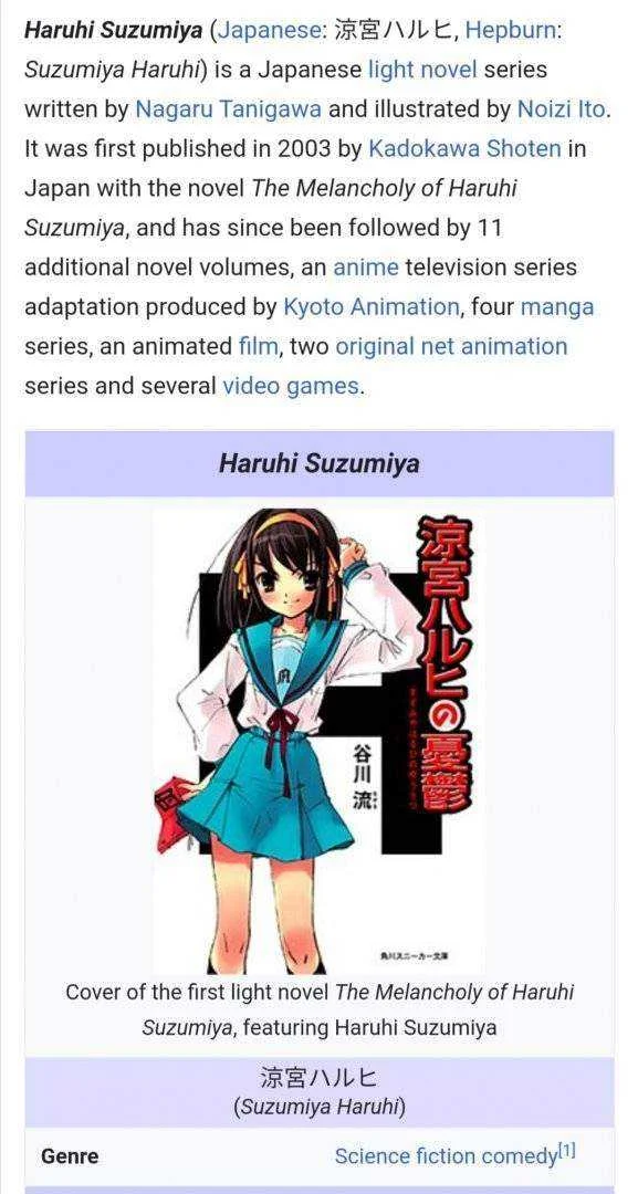 THE MELANCHOLY OF HARUHI SUZUMIYA (MF)