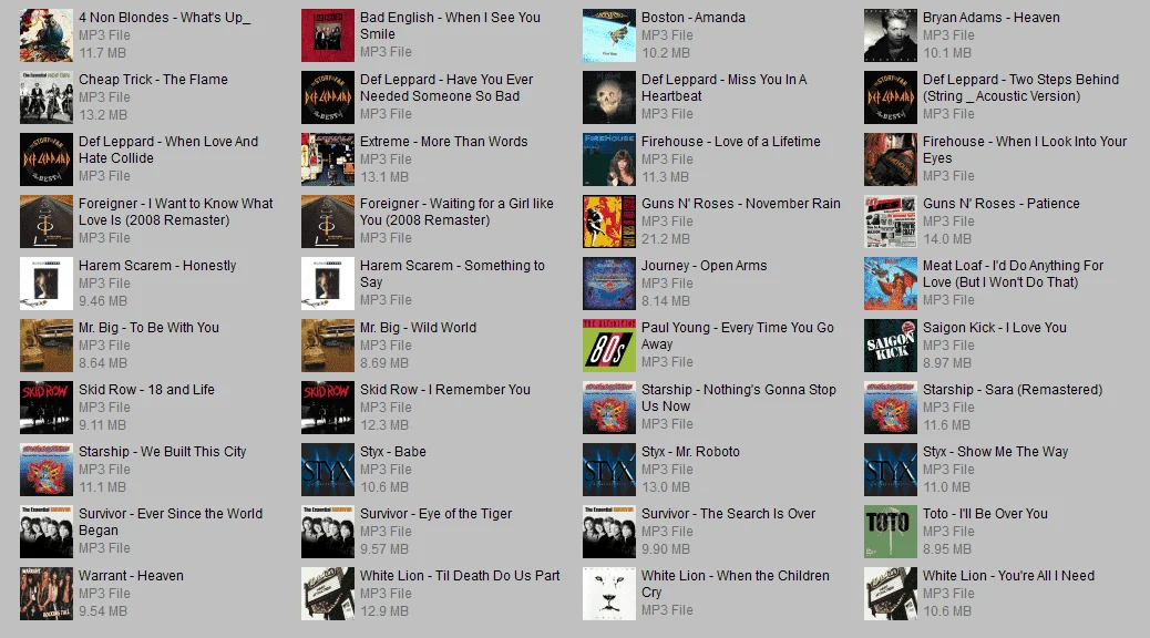 MY COLLECTIONS OF ROCK BALLAD (DIRECT LINK)