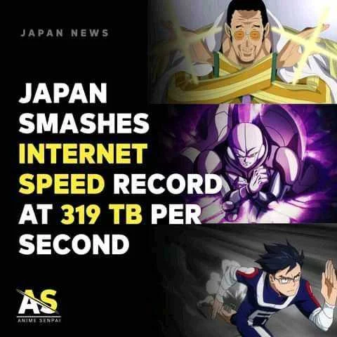 Engineers in Japan just shattered the world record for the fastest internet speed!