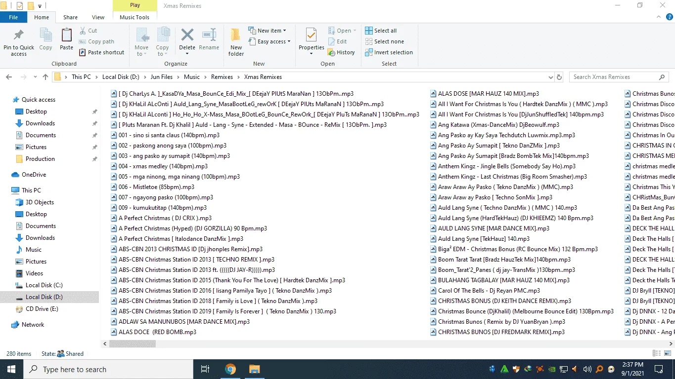My Christmas Remixes Collections (280 items) mediafire link...