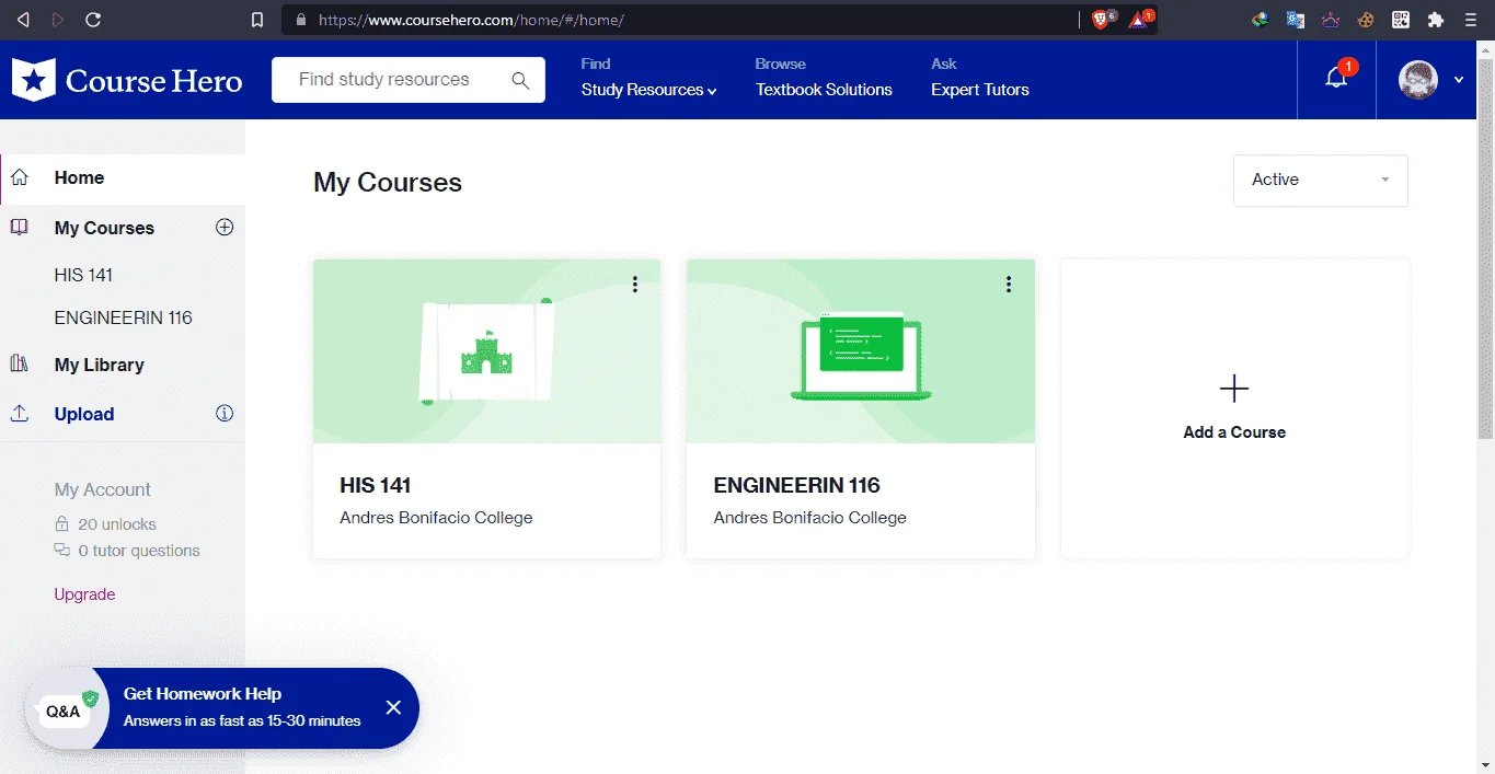 Coursehero Free 20 Unlock Account [ EPISODE 5 ]