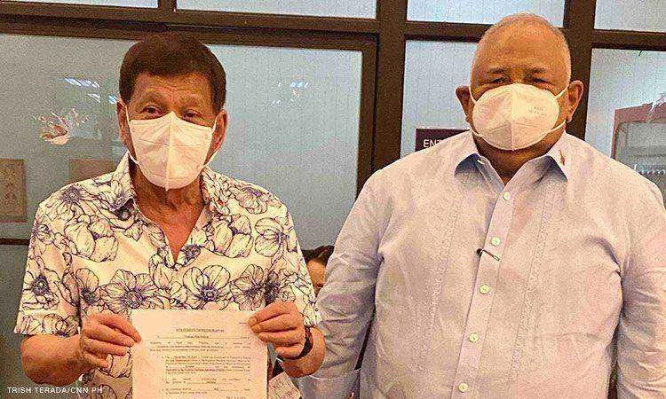 Duterte wíhdráws from 2022 Senate race