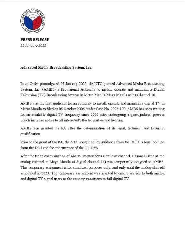 Planet Cable acquires ABS-CBN frequencies