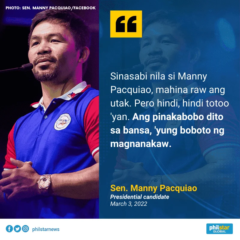 Pacquiao spitting facts