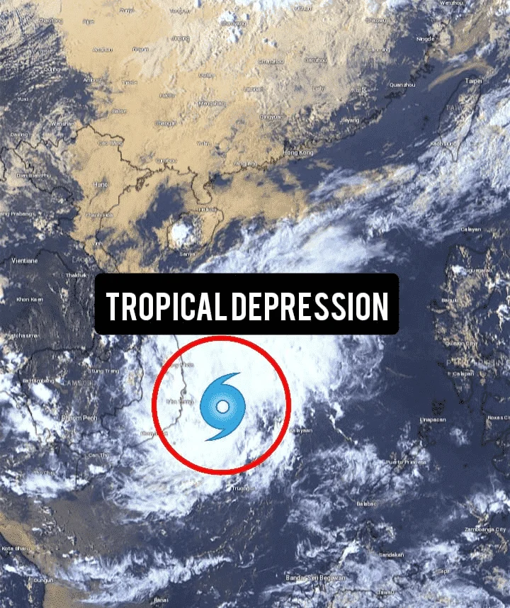 TROPICAL DEPRESSION NA NASA LABAS NANG PAR; PAPALAPIT NASA BANSANG VIETNAM; INAASAHANG MAGLA-LANDFALL ITO MAMAYANG GABI