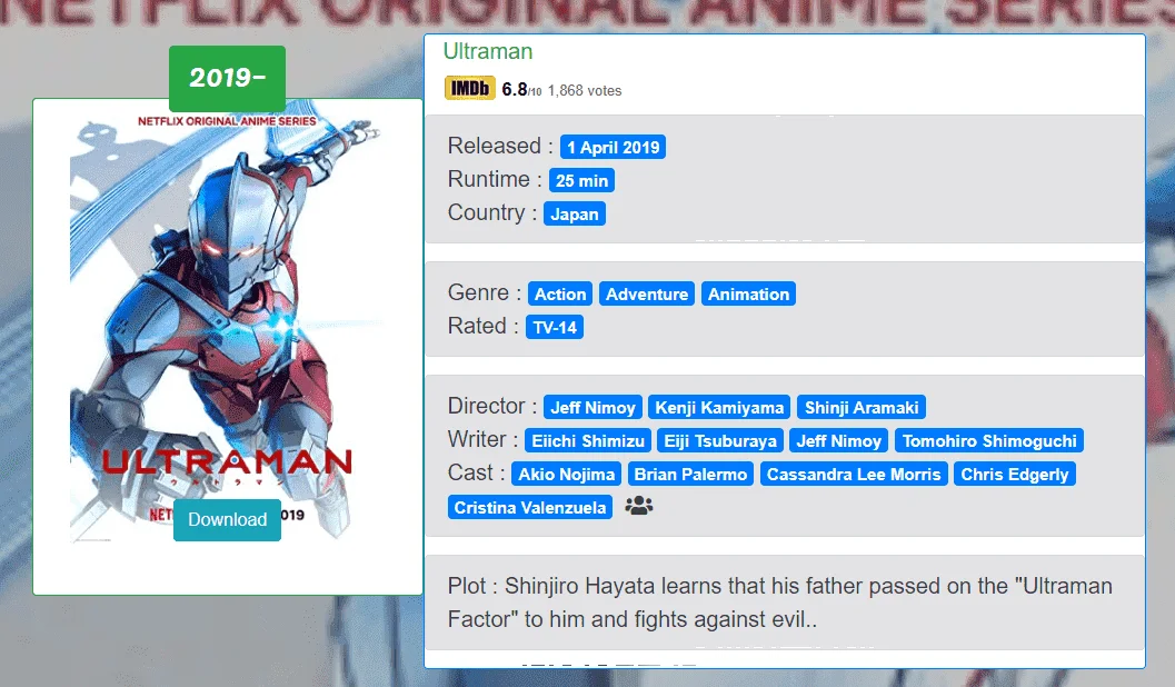 [GDRIVE] Ultraman (S01-S02) - Japanese & Eng-Dub