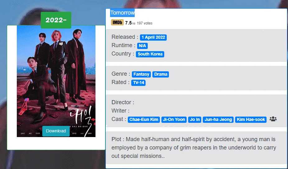 [GDRIVE] Tomorrow (Season 1 Ongoing) 1080