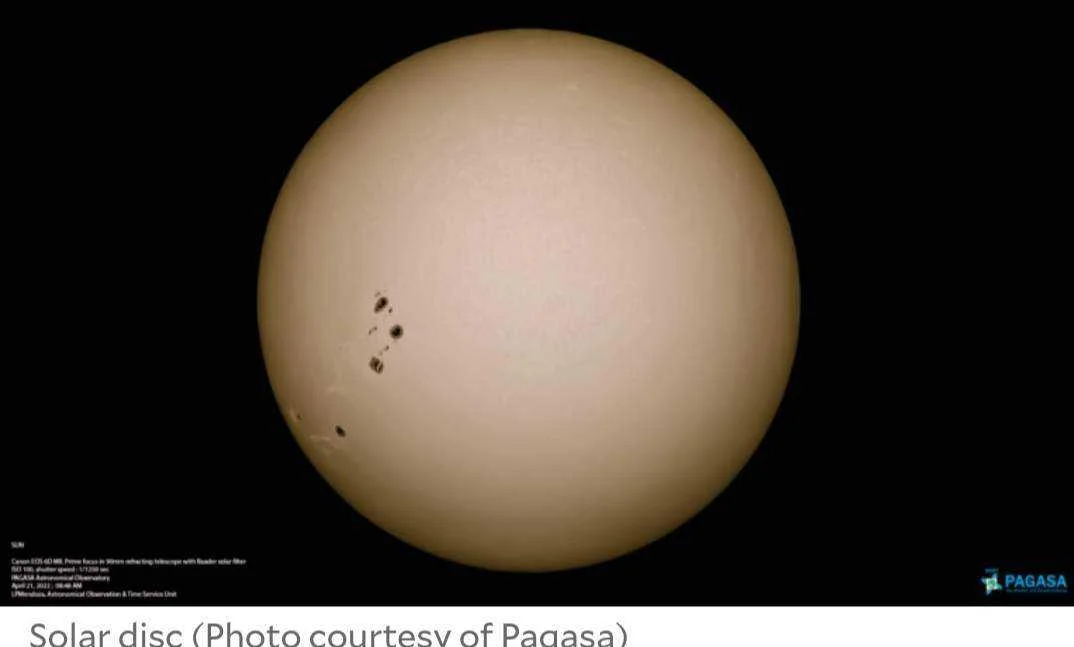 Three Large Sunspot