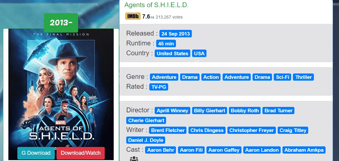 [GDrive] Agents of S.H.I.E.L.D. (Complete S01-S07) 720/1080