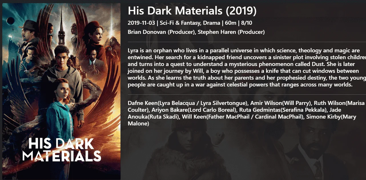 His Dark Materials (2019)[S01-S02] 1080/720
