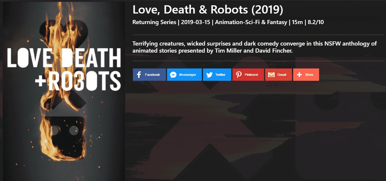 Love, Death & Robots (2019) (S01-S03 Complete) (480/720/1080) Gdrive Workers