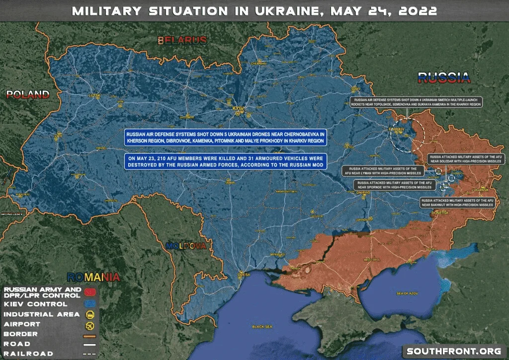 MILITARY SITUATION IN UKRAINE ON MAY 24, 2022 (MAP UPDATE)