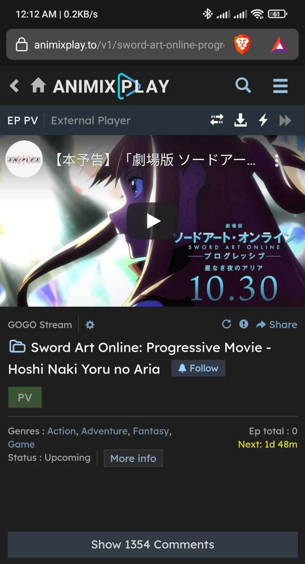 Sword art online progresive update with files
