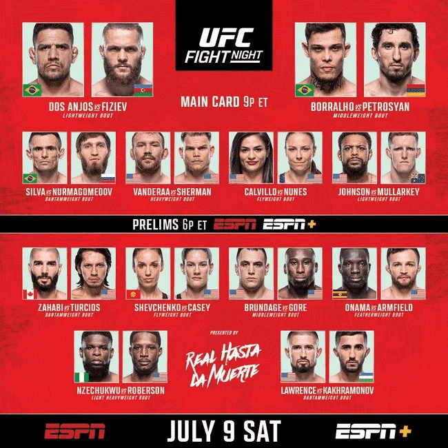 UFC FN | DOS ANJOS V FIZIEV | REPLAY
