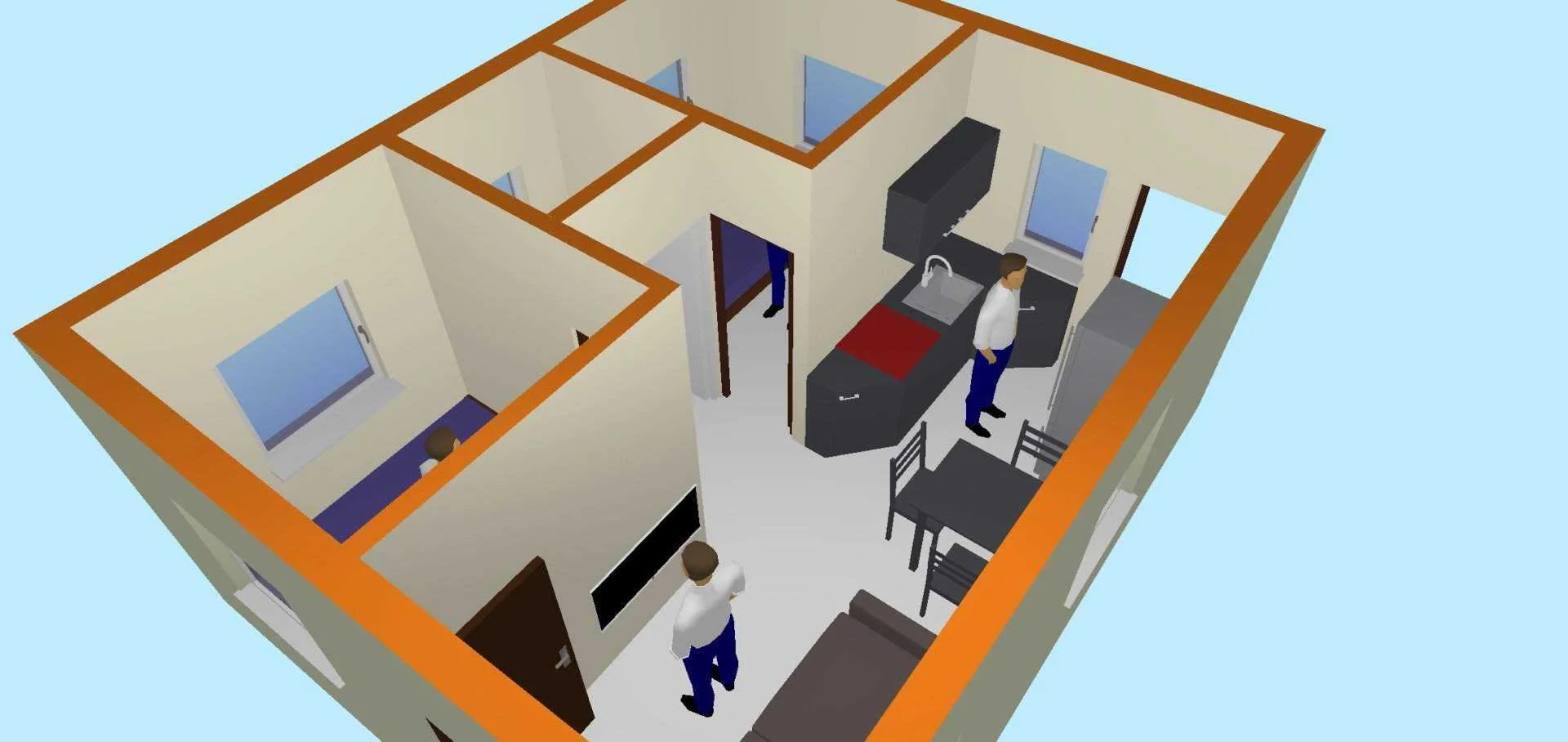 25sqm. 2 bed rooms house design2.webp