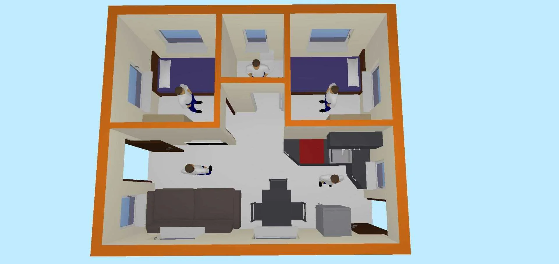 25sqm. 2 bed rooms house design1.webp