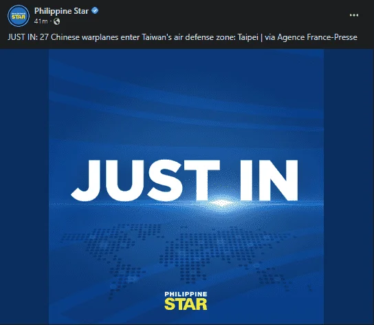 BREAKING NEWS: 27 Chinese warplanes enter Taiwan's air defense zone, MAGUUMPISA NA ANG GYERA!