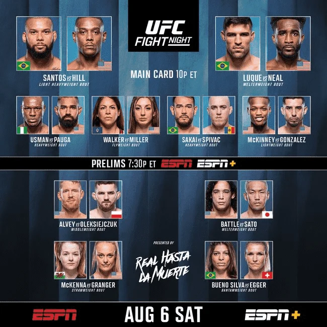 UFC ON ESPN 40 SANTOS VS HILL | WEBDL | 1.8GB | TB