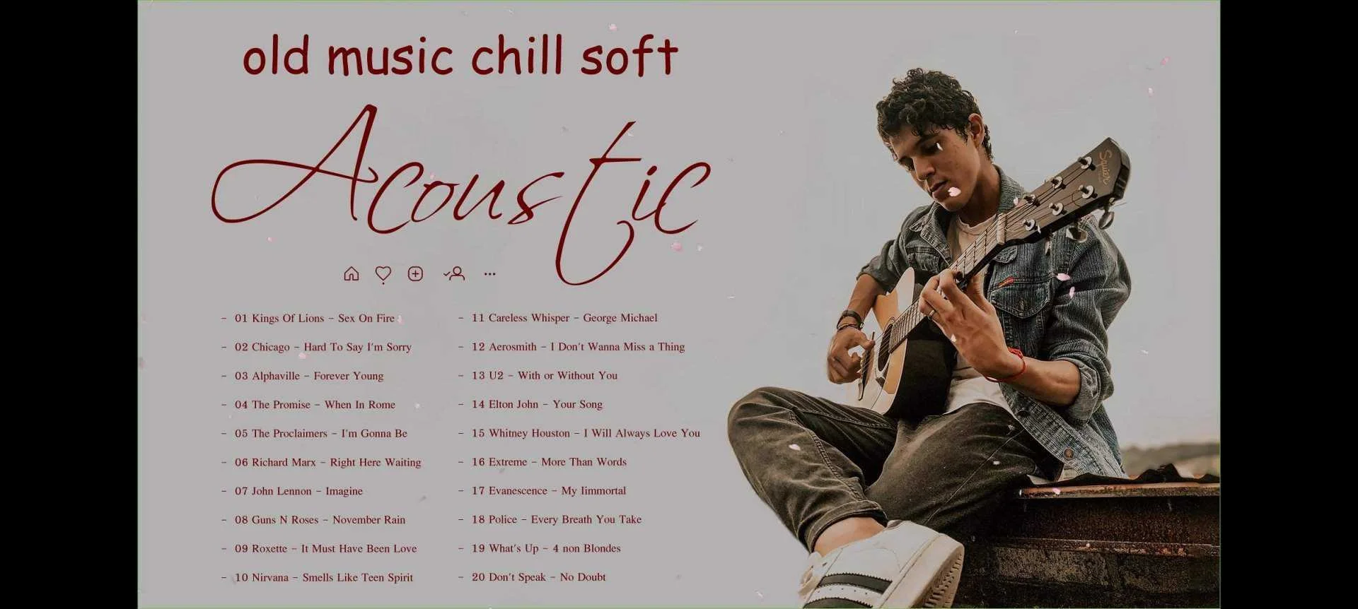 Acoustic music 80s 90s -- old music chill soft -- best acoustic playlist(MP3_320K).mp3