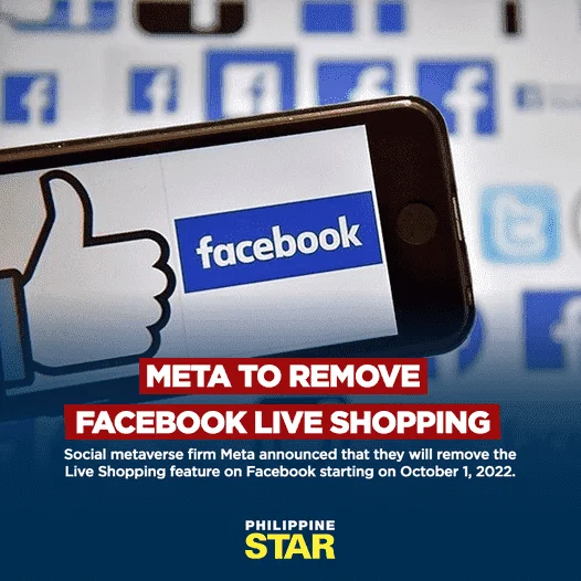 BREAKING NEWS: META TO REMOVE FACEBOOK LIVE SHOPPING