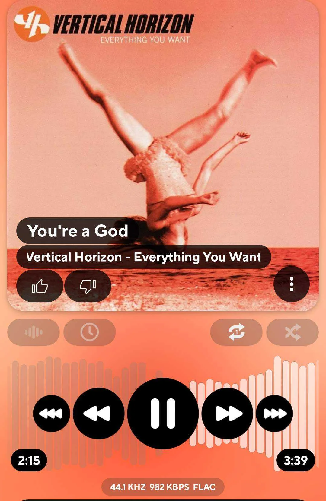 You're a god - Vertical horizon Flac