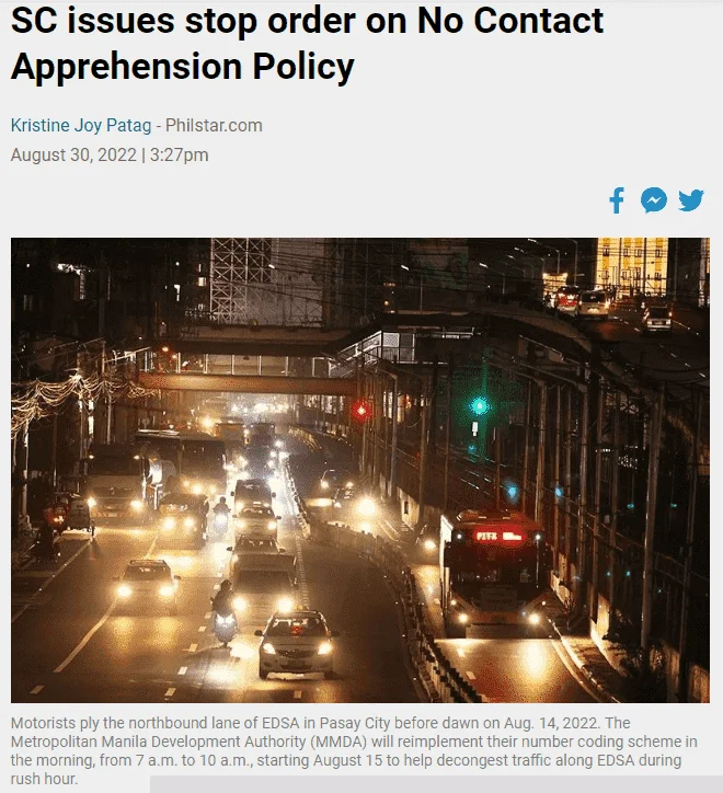 NO CONTACT APPREHENSION POLICY SUSPENSION