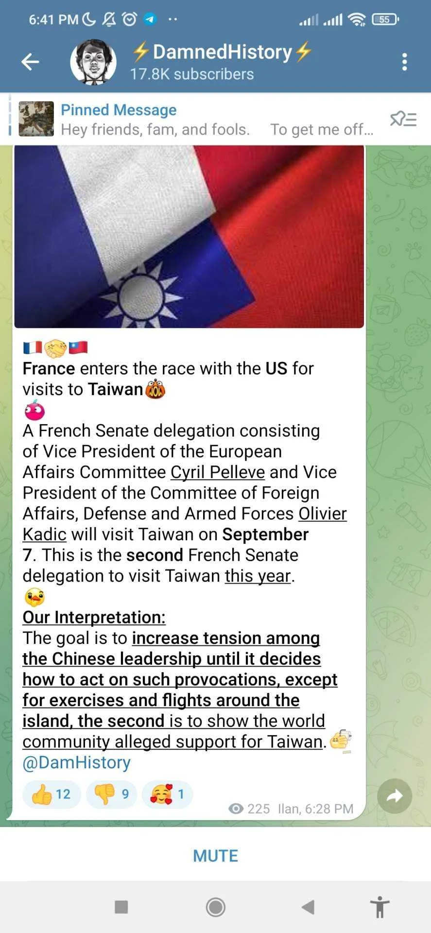 Tension in china and taiwan