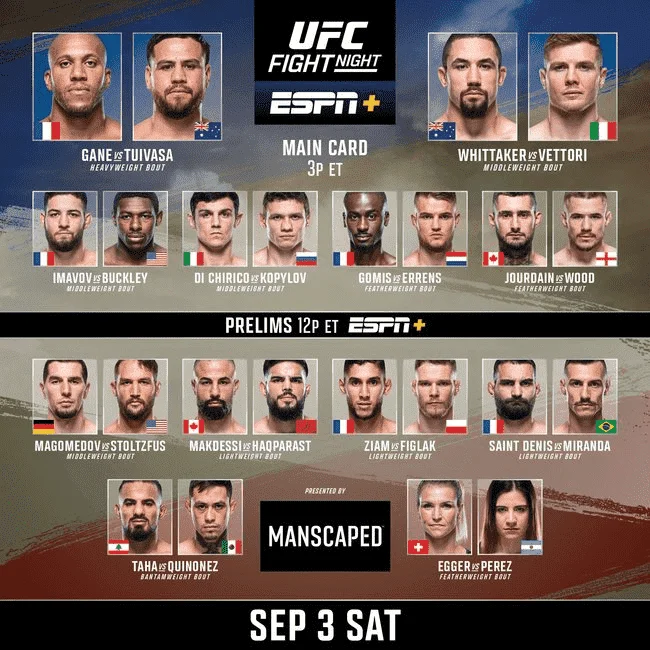 UFC FN 209 | GANE VS TUIVASA | TB