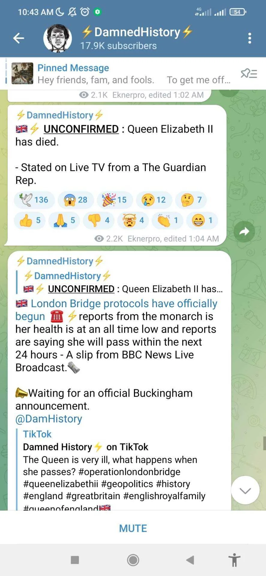 Announcements!!! British Elizabeth II Died