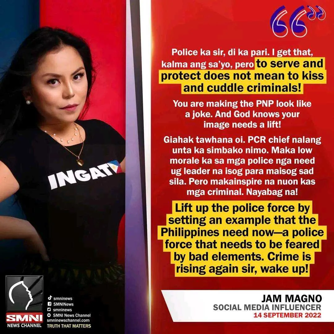 Jam Magno On Pnp Chief