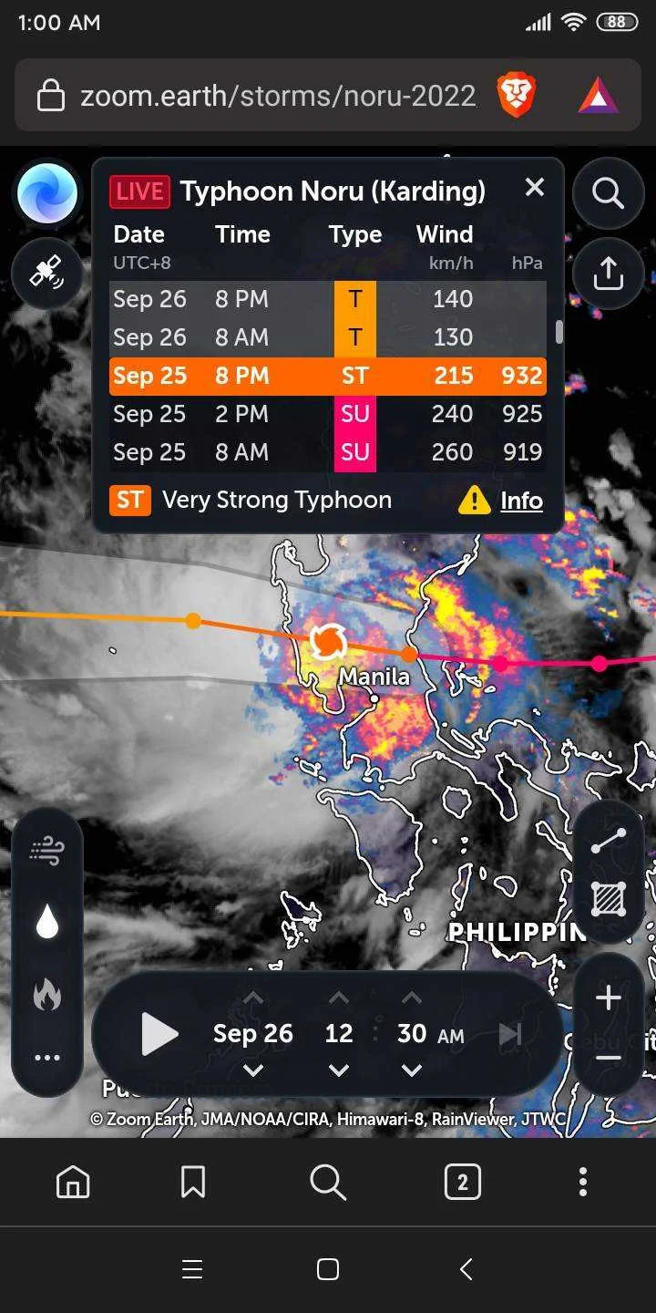 Typhoon Karding update