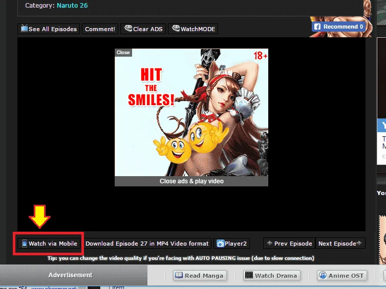 My downloading anime site tricks