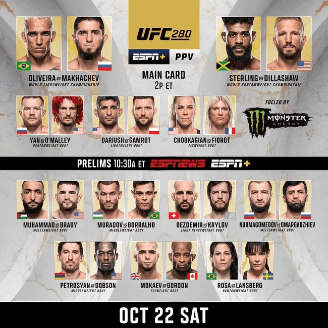 UFC 280 | OLIVEIRA VS MAKHACHEV | REPLAY | TB