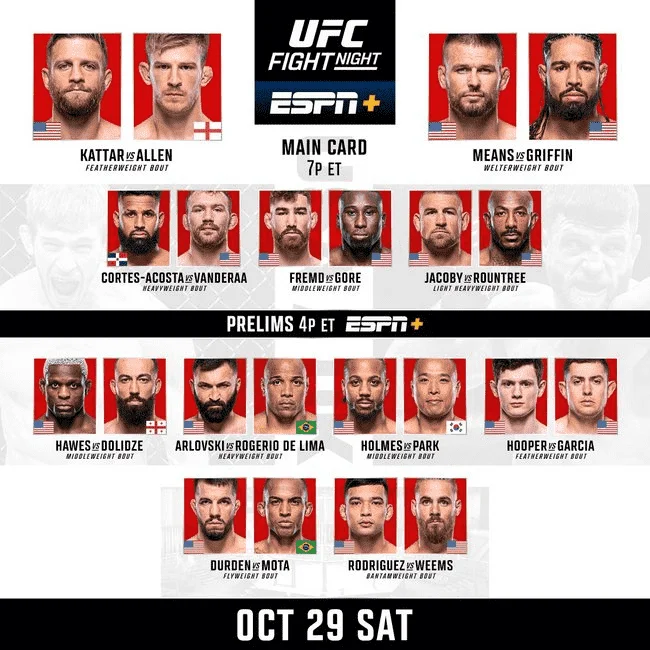 UFC FN 213 | KATTAR VS ALLEN | REPLAY | TB